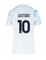 Inter Milan Lautaro Martinez #10 Vieraspaita Naisten 2025-26 Lyhythihainen
